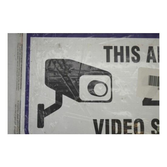 Notice This Area Is Under 24 Hour Video Surveillance Outdoor Metal Sign image {4}
