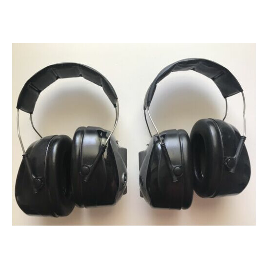 2 pair of Peltor PTL Ear muffs 3M Hearing Protection Headset image {1}
