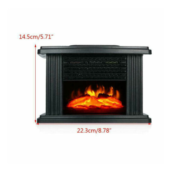 1000W Mini Electric Fireplace Heater Freestand Air Heater 3D Flame Stove Warmer  image {3}