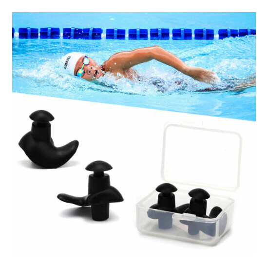 5/10 Pairs Soft Silicone Ear Plugs for Swimming Sleeping Anti Snore with Case image {1}