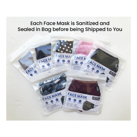 Premium 3 or 4 Layer Face Mask + 4 Mask Filters - Reusable Washable Cotton Cloth image {3}