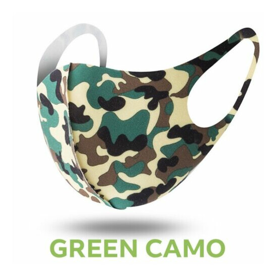 Face Cover 5 pcs Washable Cotton+Polyester Unisex Camouflage Comfortable image {3}