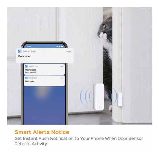 WiFi Smart Door Window Sensor Home Security Alarm Detector for Alexa Google Home image {7}
