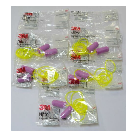 3M NITRO EAR PLUGS 5 Pack Noise Reduction 32dB Purple Regular EARSOFT E-A-Rfit Thumb {1}