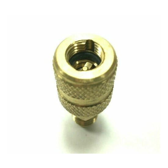 Anti-Blowback Straight Adapter 1/4" Low Loss Fitting HVAC Charge NABS Made n USA image {4}