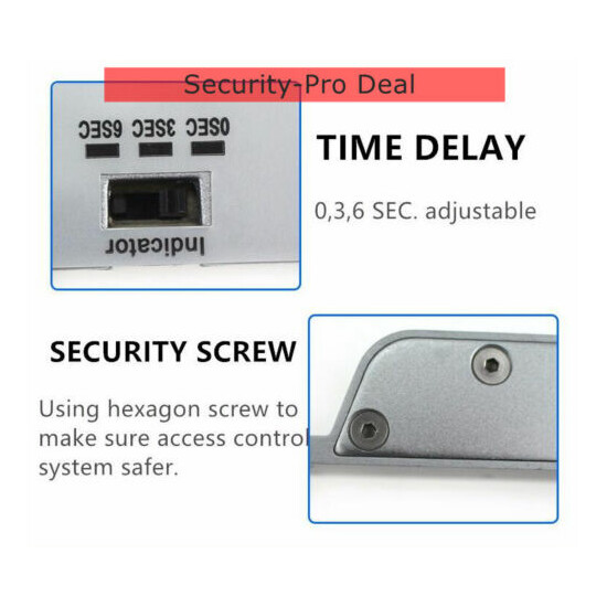 US DC12V Electric Drop Bolt Lock NC/Fail-Safe for Door Access Control System image {4}