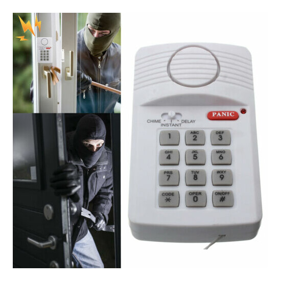 Door Window Entry Alarm Shed Garage Home Security Alert Loud Siren Chime Bell image {1}