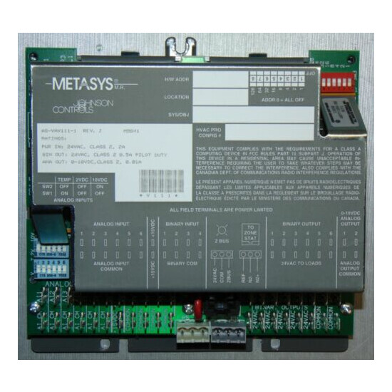 Johnson Controls Metasys Controller AS-VAV111-1 Rev J image {1}