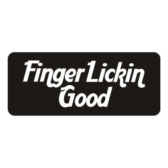 3 - Finger Lickin Good Hard Hat / Biker Helmet Sticker BS148 image {1}