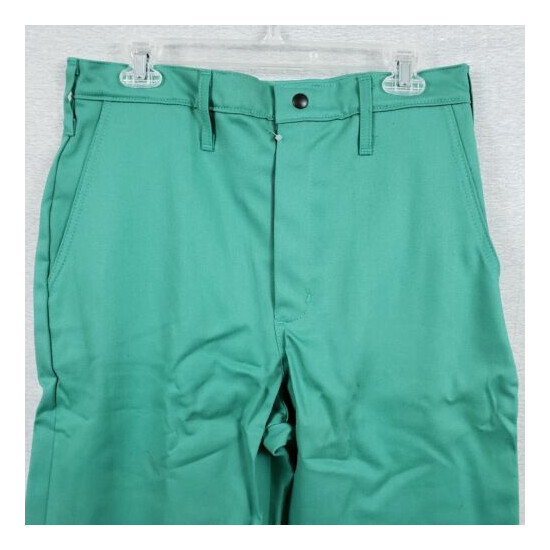 Stanco Proban Green Flame Resistant Welding Pants 32" W x 40"L NOS 4-Pocket USA image {2}