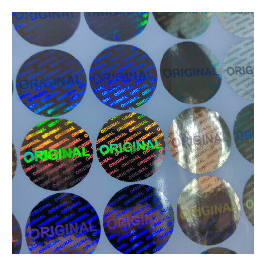 Round 1000PCS Security Seal Hologram Tamper Evident Warranty Labels Sticker 30MM image {6}