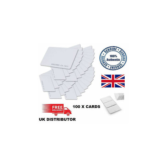 100 X 125khz RFID Cards Proximity Card ID Access control EM4100 UK image {1}