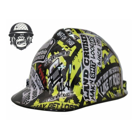 Custom Hydrographic Safety Hard Hat Mining Industrial 4WD Sticker- LOOSE NUT CAP image {1}