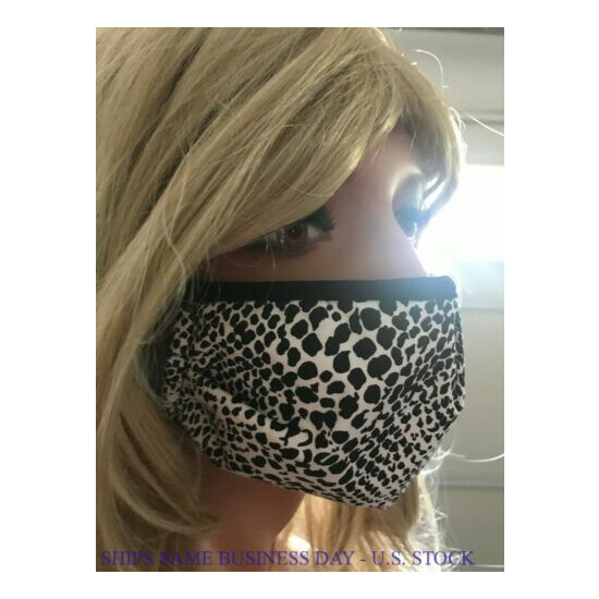 Face Mask - Snake Skin Print Reusable Filter Pocket Mask with (1) PM2.5 Filter Thumb {4}