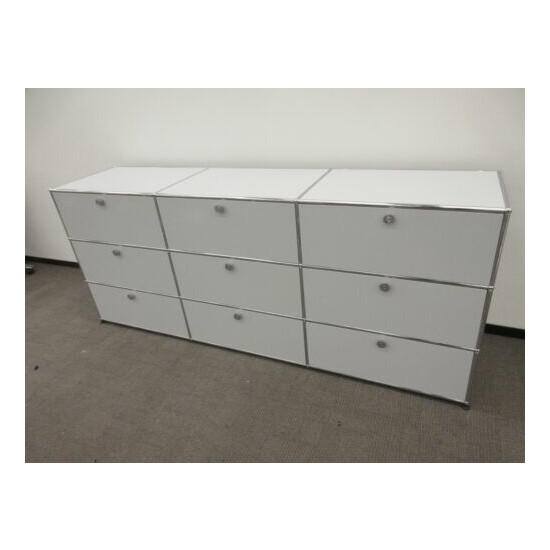USM Haller 9-Drawer Storage Cabinet / Wall Unit in Light Grey image {3}