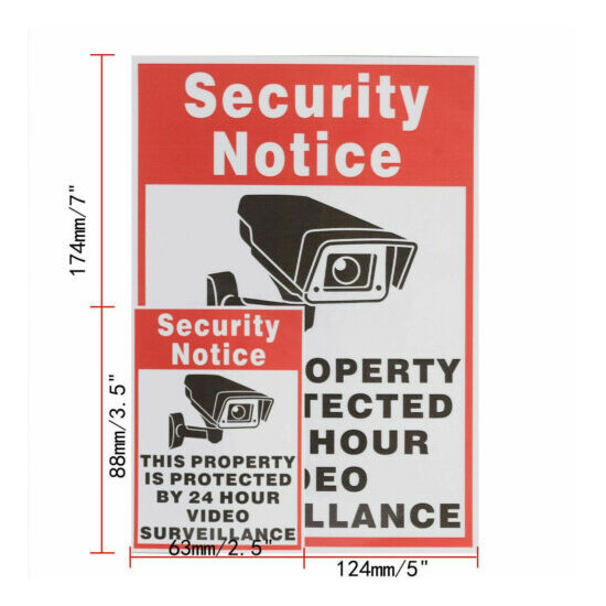 10 Home CCTV Surveillance Security Camera Video Sticker Warning Decal Sign Vinyl image {2}