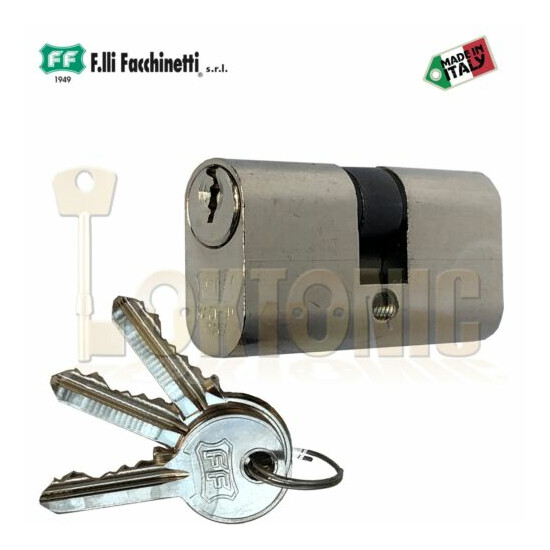Facchinetti Narrow Stile Small Oval Cylinder Hook bolt Sliding Door Lock  image {4}
