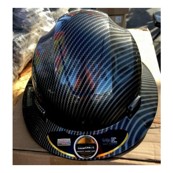 Fiberglass Design Full Brim Hard Hat with Adj Fas-trac Suspension image {4}