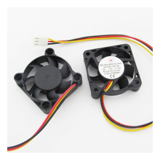 5pcs Brushless DC Cooling Fan 40x40x10mm 40mm 4010 7 blades 12V 3pin Connector image {4}