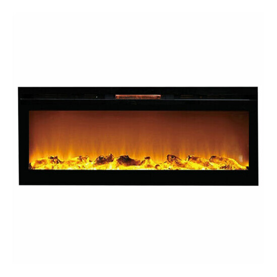 Astoria 60" Built-in Ventless Heater Recessed Wall Mounted Electric Fireplace image {1}