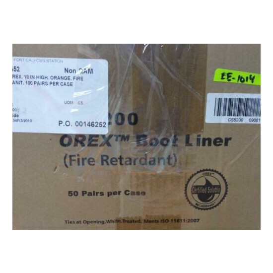 Orex CS5200 Boot Liner Fire Retardant Box of 50 image {3}