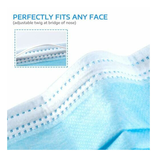 Blue/ White Color Face Mask Mouth & Nose Protector Respirator Masks with Filter image {3}