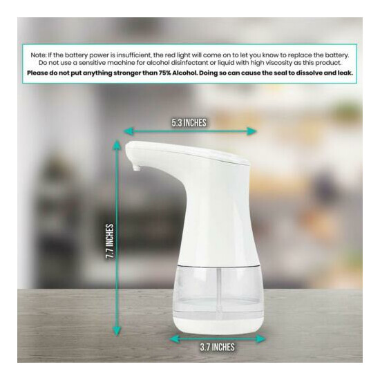 Automatic Touchless Soap Dispenser Non-Contact Sprayer Alcohol, Gel, Foam Types image {11}