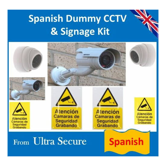 Dummy CCTV Camera's & Spanish Signs & Labels (ideal for Spanish Holiday Homes) image {1}