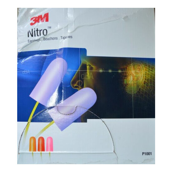 3M NITRO EAR PLUGS 5 Pack Noise Reduction 32dB Purple Regular EARSOFT E-A-Rfit Thumb {2}