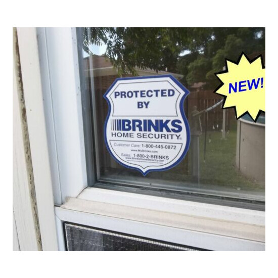  Brinks Home Security Alarm System Stickers For Windows Warning Decals Waterpro image {3}