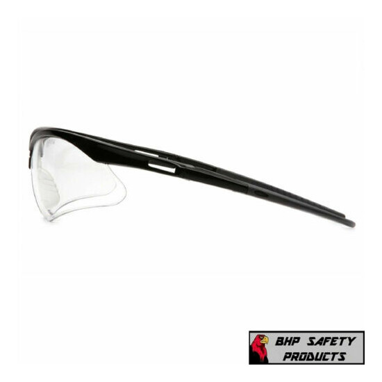 PYRAMEX PMXTREME SAFETY GLASSES CLEAR LENS BLACK FRAME W/ CORD SB6310SP (1 PAIR) image {3}