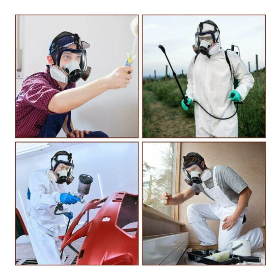 US 15 in 1 For 6800 Facepiece Respirator Gas Mask Full Face Spraying Painting image {10}