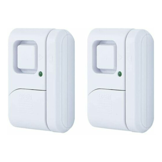2 Pc Door Open Sensor Magnetic Window Alarm Chime Entry Alert Business Entrance image {1}