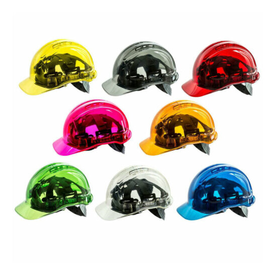Portwest PV50 Helmet Peakview Helmet - Extra Strong / Ultra Lightweight Hard Hat image {1}
