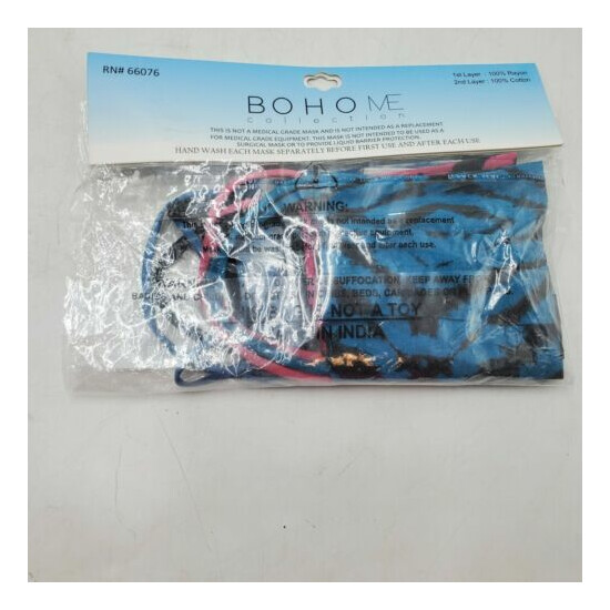 Boho Me Collection Adult Face Masks Multi Print and Tie Dye 4-PC Set (Lot of 2) image {7}