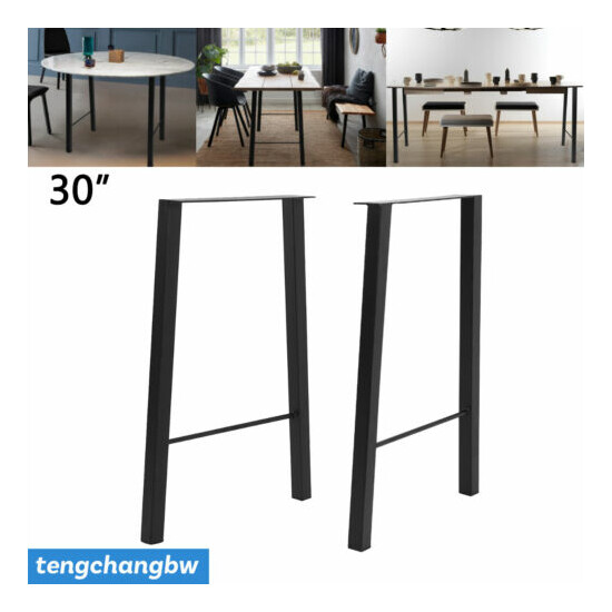 30'' Metal Table Legs Trapezoid Office Desk Legs DIY Coffee Table Legs Furniture image {1}