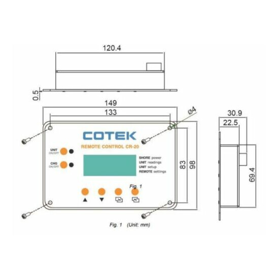 Cotek SL2000-112 Pure Sine Wave Inverter/Charger 2000W 12V with CR-20 Remote image {8}