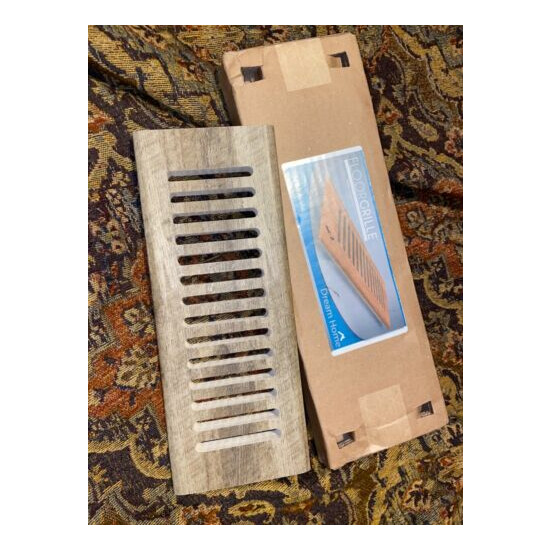 Dream Home Floor Grille Wooden vent cover New in box - 4x10 image {2}