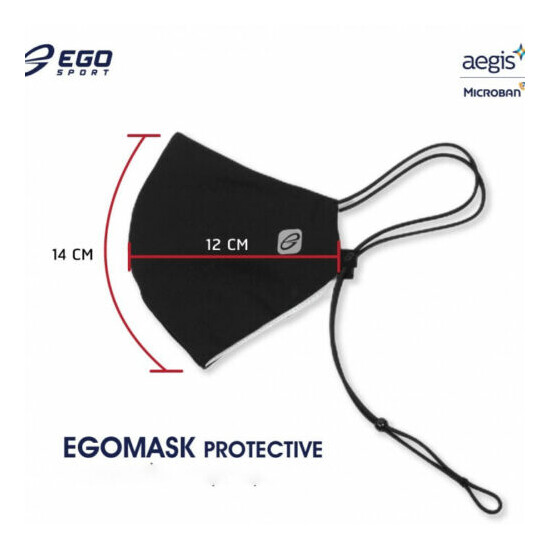 Ego Protective Washable Face Mask Cover For adults W/ Lanyard & Adjustable strap image {3}