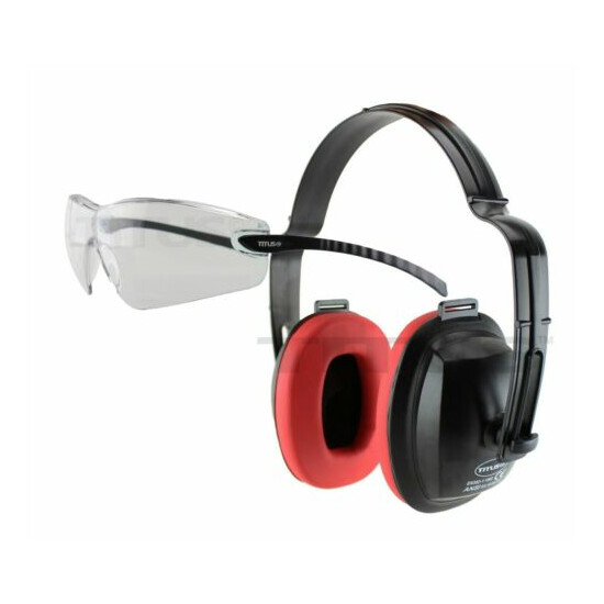 TITUS Hearing Protection Earmuffs Noise Reduction & Shooting Glasses Range Gear image {1}