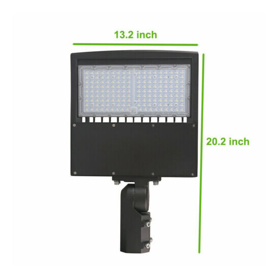 450W MH Equiv. 150W LED Shoe box Lights with Slip Fitter Mount for Parking Lot  image {4}