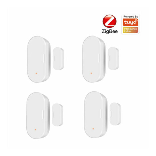 Mini Tuya Zigbee Smart Door Window Sensor Detector Home Burglar Security Alarm  image {1}
