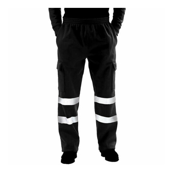 Hi Viz Vis Men Windproof Trouser High Visibility Safety Reflective Work Pants image {6}