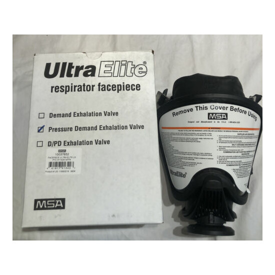 MSA Ultra Elite Full Face Respirator with Pressure Demand Exhalation Valve NEW! image {1}