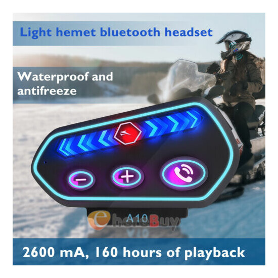 2x2000m A10 PRO Motorcycle Intercom 2 Riders Helmet Interphone Bluetooth Headset image {2}