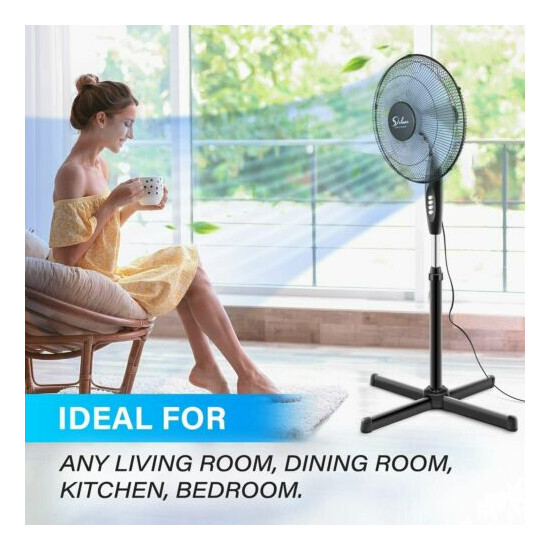 Simple Deluxe 2-Pack Oscillating 16″ 3 Adjustable Speed Pedestal Stand Fan image {7}