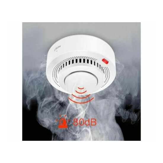 Smart Smoke Detector Sensor Alarm Alert WiFi Remote Control Security System image {3}