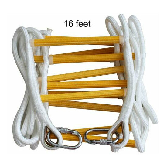 Fire Escape Ladder 2 Story & 3 story- Solid Flame Resistant Fire Safety Rope ... image {1}