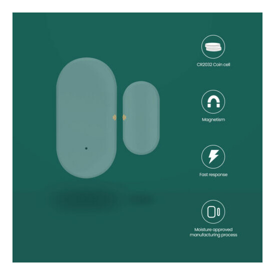 1-4X Tuya Zigbee 3.0 Smart Door Window Sensor Contact Detectors Home Security  image {4}