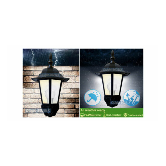 Pack Of 3 Outdoor Wall Mount Lanterns For Auto Dusk-To-Dawn illumination  image {2}